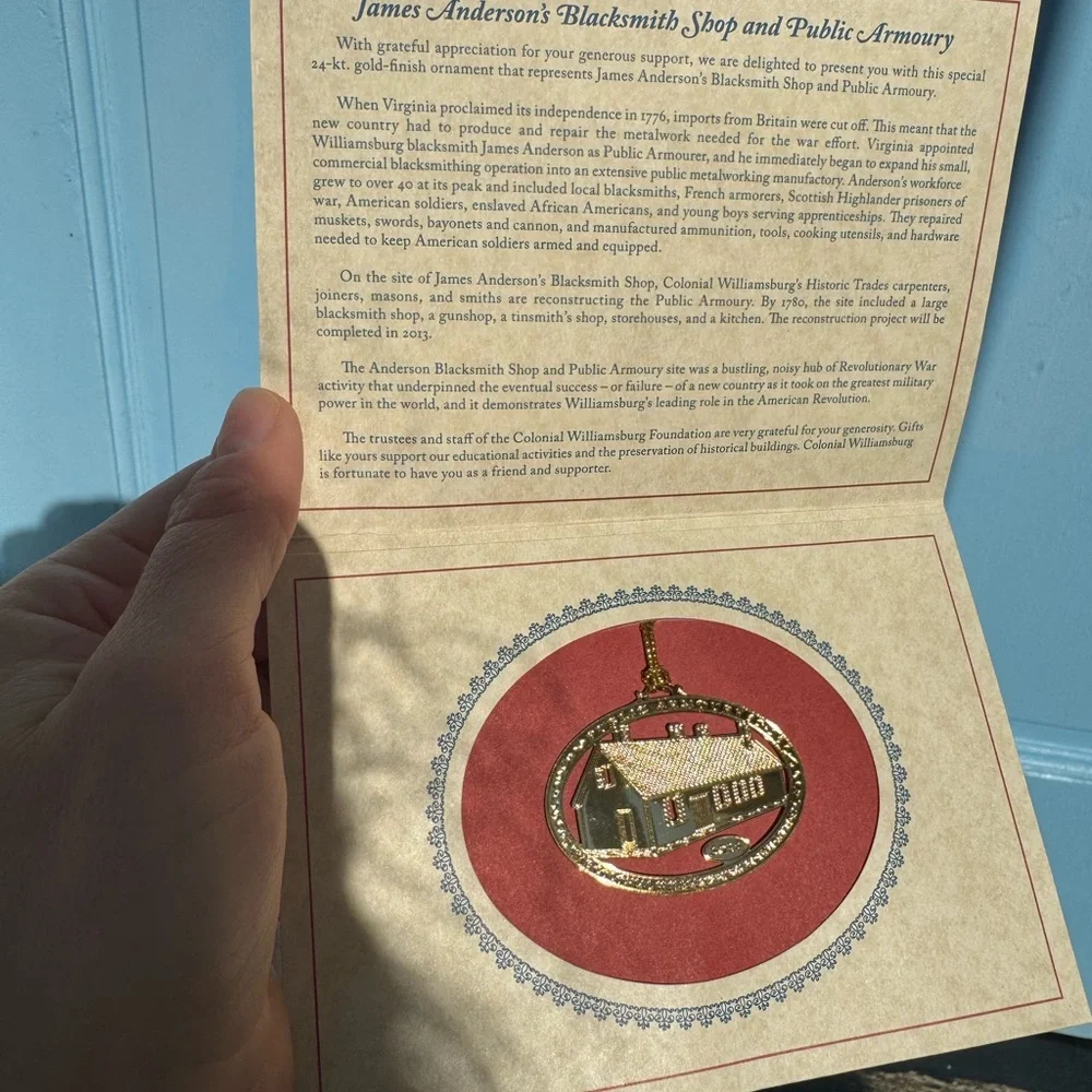 Colonial Williamsburg Collectible Ornament 2012